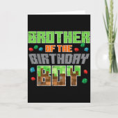 Brother Of Birthday Boy Xel Gamer Bday Party Boys  Kaart (Voorkant)