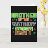 Brother Of Birthday Boy Xel Gamer Bday Party Boys  Kaart (Gele Bloem)