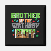 Brother Of Birthday Boy Xel Gamer Bday Party Boys  Magneet (Voorkant)