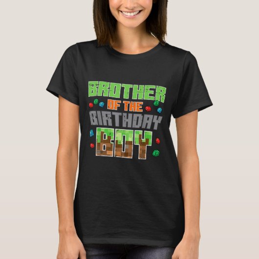 Brother Of Birthday Boy Xel Gamer Bday Party Boys  T-shirt (Voorkant)