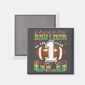 Brother Of The 1 Year Old Football First Birthday  Magneet (Voorkant / Achterkant)