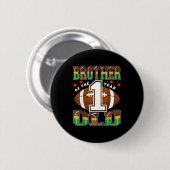 Brother Of The 1 Year Old Football First Birthday  Ronde Button 5,7 Cm (Voorkant /achterkant)