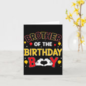 Brother Of The Birthday Boy Matching Family Birthd Kaart (Gele Bloem)