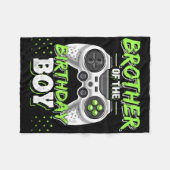 Brother Of The Birthday Boy Matching Video Game Bi Fleece Deken (Voorkant (Horizontaal))