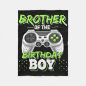 Brother Of The Birthday Boy Matching Video Game Bi Fleece Deken (Voorkant)