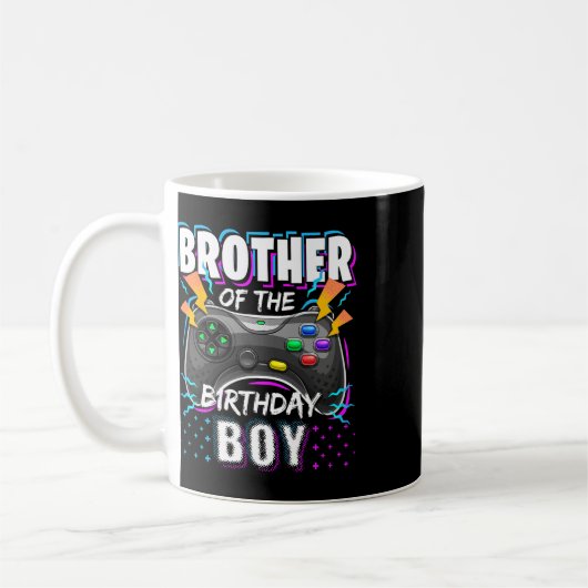Brother Of The Birthday Boy Matching Video Game Bi Koffiemok (Links)