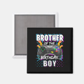 Brother Of The Birthday Boy Matching Video Game Bi Magneet (Voorkant / Achterkant)