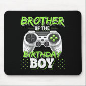 Brother Of The Birthday Boy Matching Video Game Bi Muismat (Voorkant)
