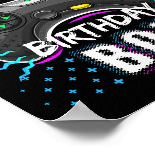 Brother Of The Birthday Boy Matching Video Game Bi Poster (Hoek)