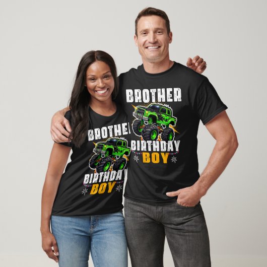 Brother Of The Birthday Boy Monster Truck Family M T-shirt (Unisex)