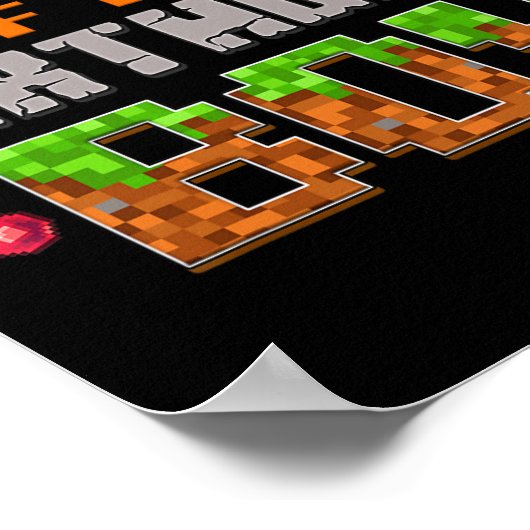 Brother Of The Birthday Boy Party Video Gamer Pixe Poster (Hoek)