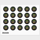 Brother Of The Birthday Boy Party Video Gamer Pixe Ronde Sticker (Vel)