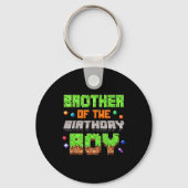 Brother Of The Birthday Boy Pixel Gaming Video Gam Sleutelhanger (Voorkant)