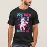 Brother Of The Birthday Girl Flossing Unicorn Brot T-shirt<br><div class="desc">Broer van de verjaardag meisje flossen eenhoorn broer.</div>