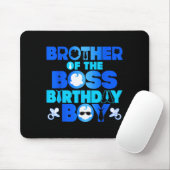 Brother Of The Boss Birthday Boy Baby Family Decor Muismat (Met muis)