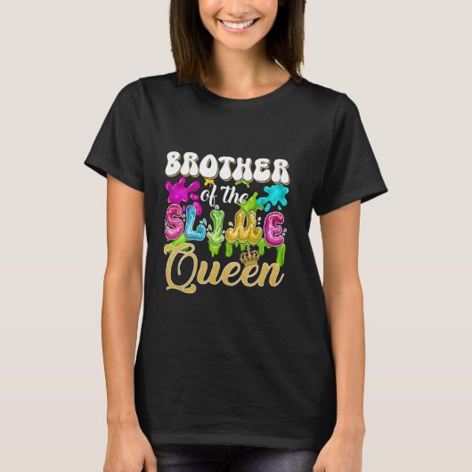 Brother Of The Slime Queen Birthday Party Family M T-shirt (Voorkant)