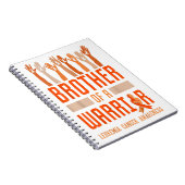 Brother Of Warrior Leukemia Awareness Ribbon Gift Notitieboek (Rechterzijde)