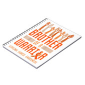 Brother Of Warrior Leukemia Awareness Ribbon Gift Notitieboek (Linkerzijde)