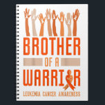 Brother Of Warrior Leukemia Awareness Ribbon Gift Notitieboek<br><div class="desc">Brother Of Warrior Leukemia Awareness Ribbon Gift</div>