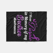Brother Overdose Awareness Memory Fleece Deken (Voorkant (Horizontaal))