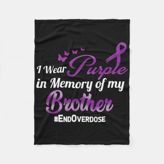 Brother Overdose Awareness Memory Fleece Deken (Voorkant)