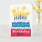 Brother Patriotic Birthday Kaart (Gele Bloem)
