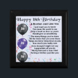 Brother Poem 18th Birthday Cadeaudoosje<br><div class="desc">Een groot cadeau voor een broer op zijn achttiende verjaardag</div>