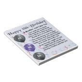 Brother Poem 18th Birthday Notitieblok (Schuin)