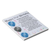 Brother Poem 21st Birthday Notitieblok (Schuin)