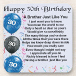 Brother Poem 30th Birthday Drankjes Onderzetter<br><div class="desc">Een groot cadeau voor een broer op zijn 30e verjaardag</div>