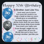 Brother Poem 30th Birthday Vierkante Sticker<br><div class="desc">Een groot cadeau voor een broer op zijn 30e verjaardag</div>