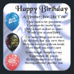 Brother Poem Happy Birthday Vierkante Sticker<br><div class="desc">Een groot cadeau voor een broer op zijn verjaardag</div>