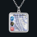 Brother Poem Happy Birthday Zilver Vergulden Ketting<br><div class="desc">Een groot cadeau voor een broer op zijn verjaardag</div>