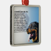 Brother Poem - Rottweiler Metalen Ornament (Rechts)