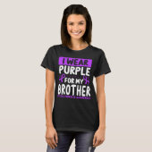 Brother Purple Twin Cystic Fibrosis Awareness T-shirt (Voorkant volledig)