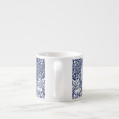 Brother Rabbit Navy Blauwe Patroon William Morris Espresso Kop (Achterkant)