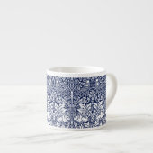 Brother Rabbit Navy Blauwe Patroon William Morris Espresso Kop (Voorkant rechts)