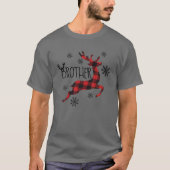Brother Reindeer Xmas Red Plaid Family Matching Ch T-shirt (Voorkant)