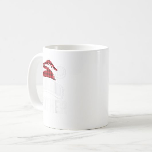 Brother Santa Red Plaid Kerstmis Familie Matching Koffiemok (Voorkant links)