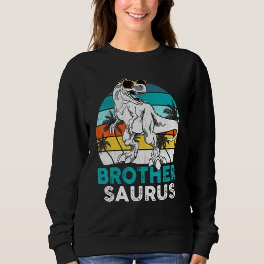 Brother Saurus Dinosaur Matching Family T Rex Vint Trui (Voorkant)