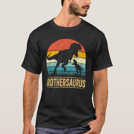 Brother Saurus T Rex Dinosaur Brother Vader's Da T-shirt (Voorkant)