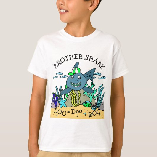 Brother Shark Doo Doo Boy's T-shirt (Voorkant)