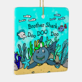 Brother Shark Family Kerstversiering Keramisch Ornament (Rechts)