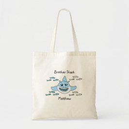 Brother Shark Gepersonaliseerde Strand Canvas tas