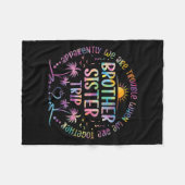Brother Sister Matching Tie Dye Brother and Sister Fleece Deken (Voorkant (Horizontaal))