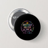 Brother Sister Matching Tie Dye Brother and Sister Ronde Button 5,7 Cm (Voorkant /achterkant)