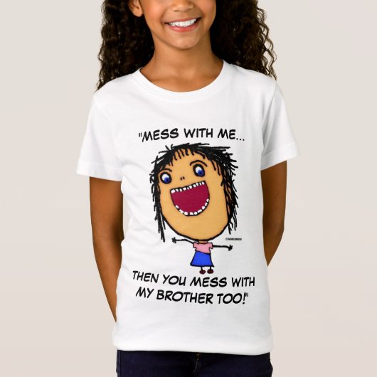 Brother Sister Warning T-shirt (Voorkant)