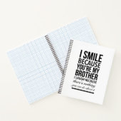 Brother smile funny gifts for brothers big bro notitieboek (Binnen)