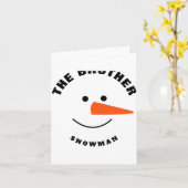 Brother Snowman Face Squad Matching Family Costume Kaart (Gele Bloem)