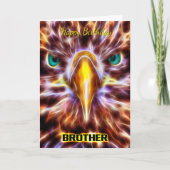 Brother Stijlvolle Verjaardag Fractal Zee Eagle Kaart (Voorkant)